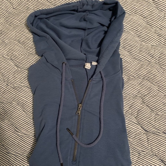 Blue/Gray Very Comfy Hoodie with full front zipper sweatshirt - Picture 3 of 3
